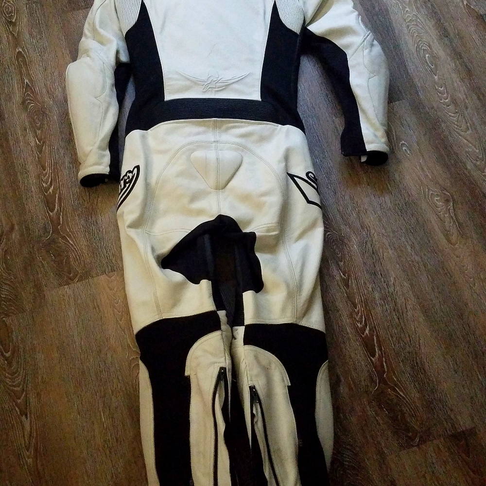 Women's leather sport bike riding suit